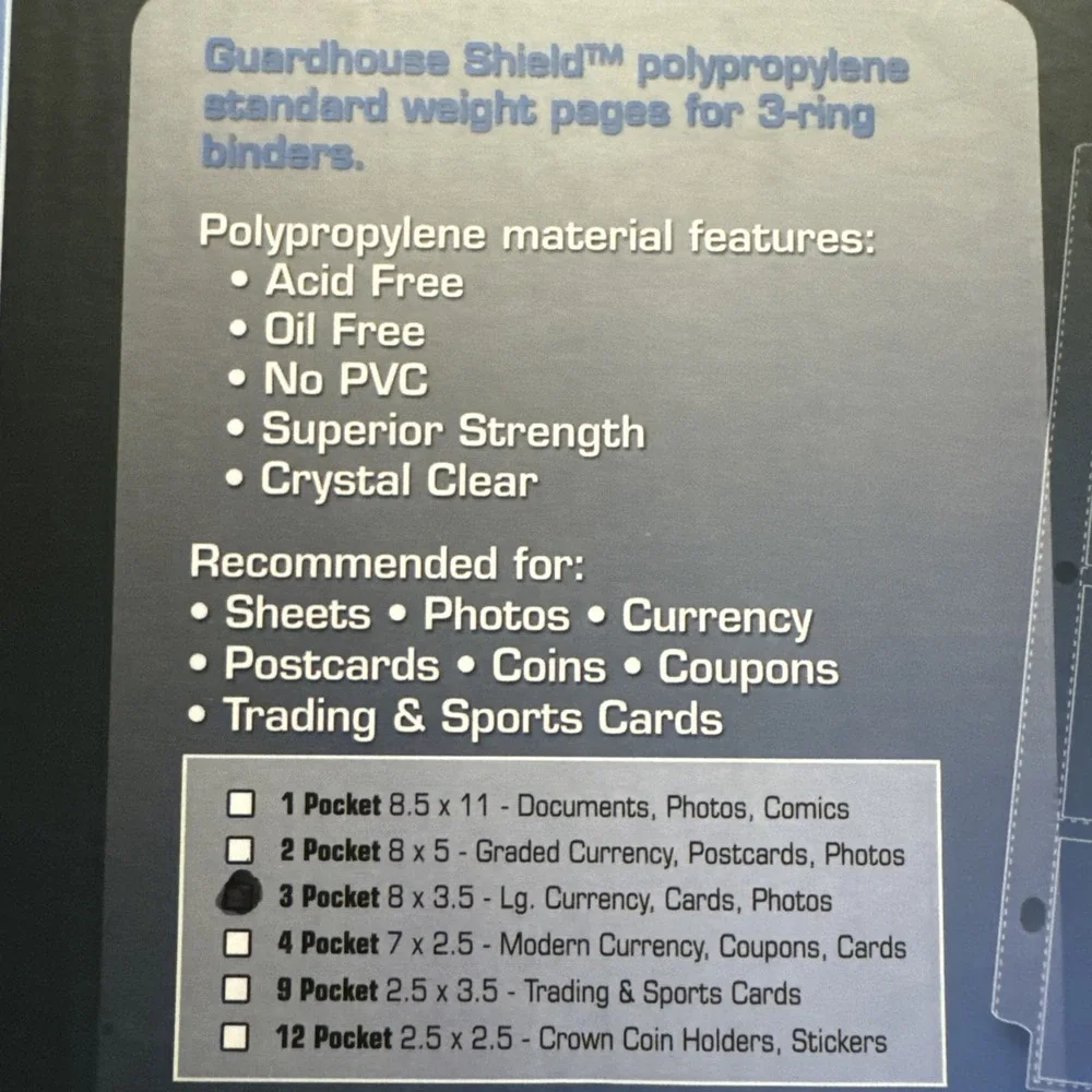 Guardhouse Shield 3 Pocket 8 X 3.5 (Pack Of 49) Remaining‎ New In Box
